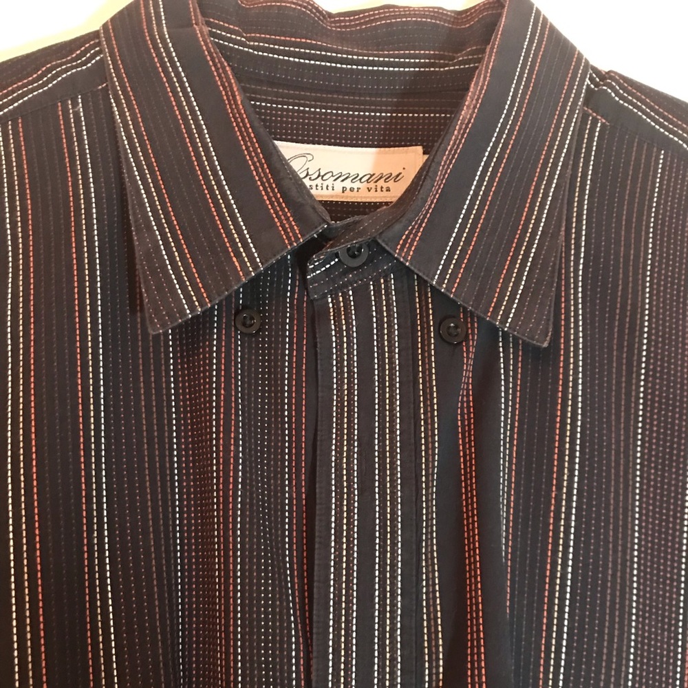 Long sleeve pinstripe Ossimani button down 2XB